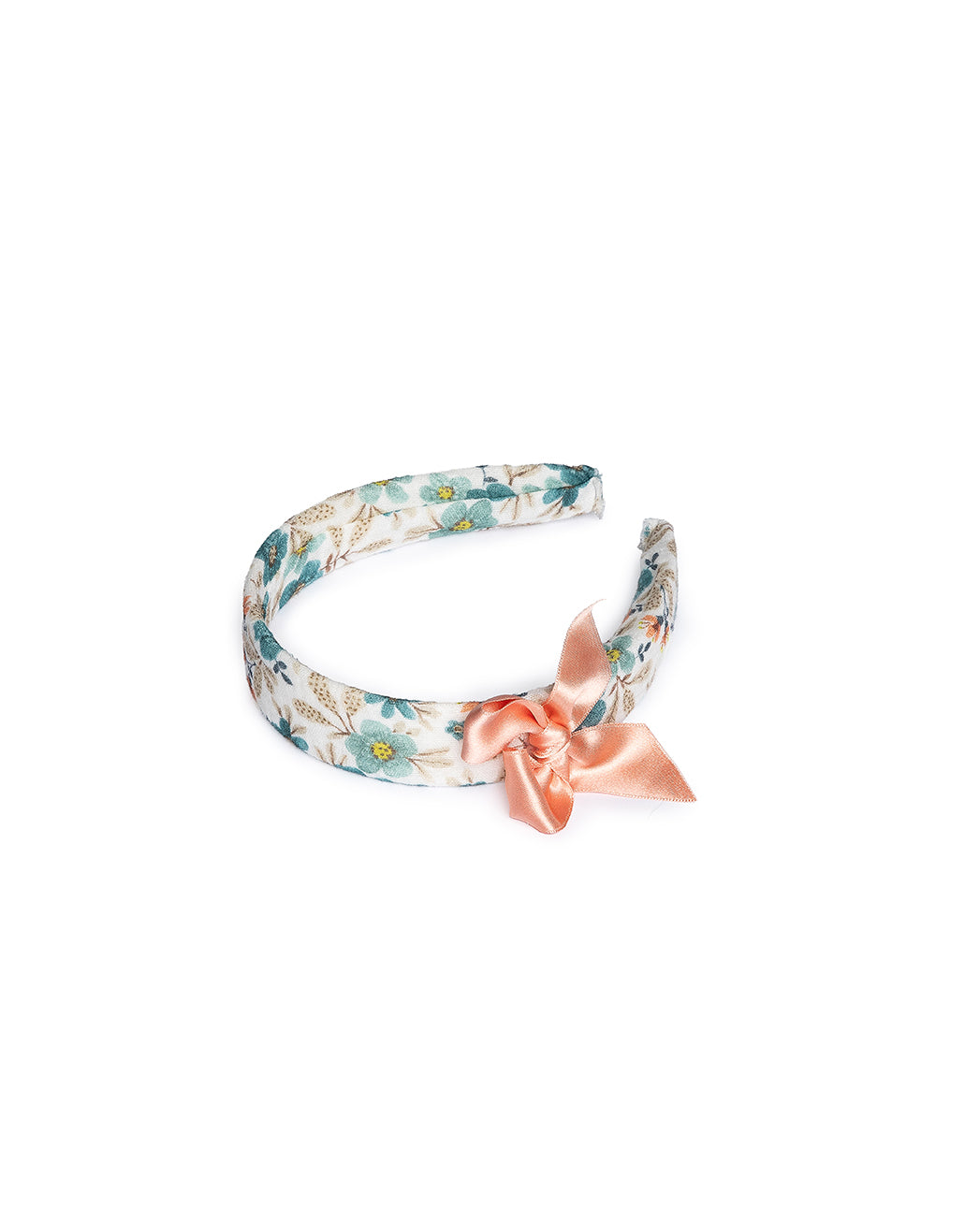 BABY HEADBAND WITH FLORAL PRINT AND BOW 