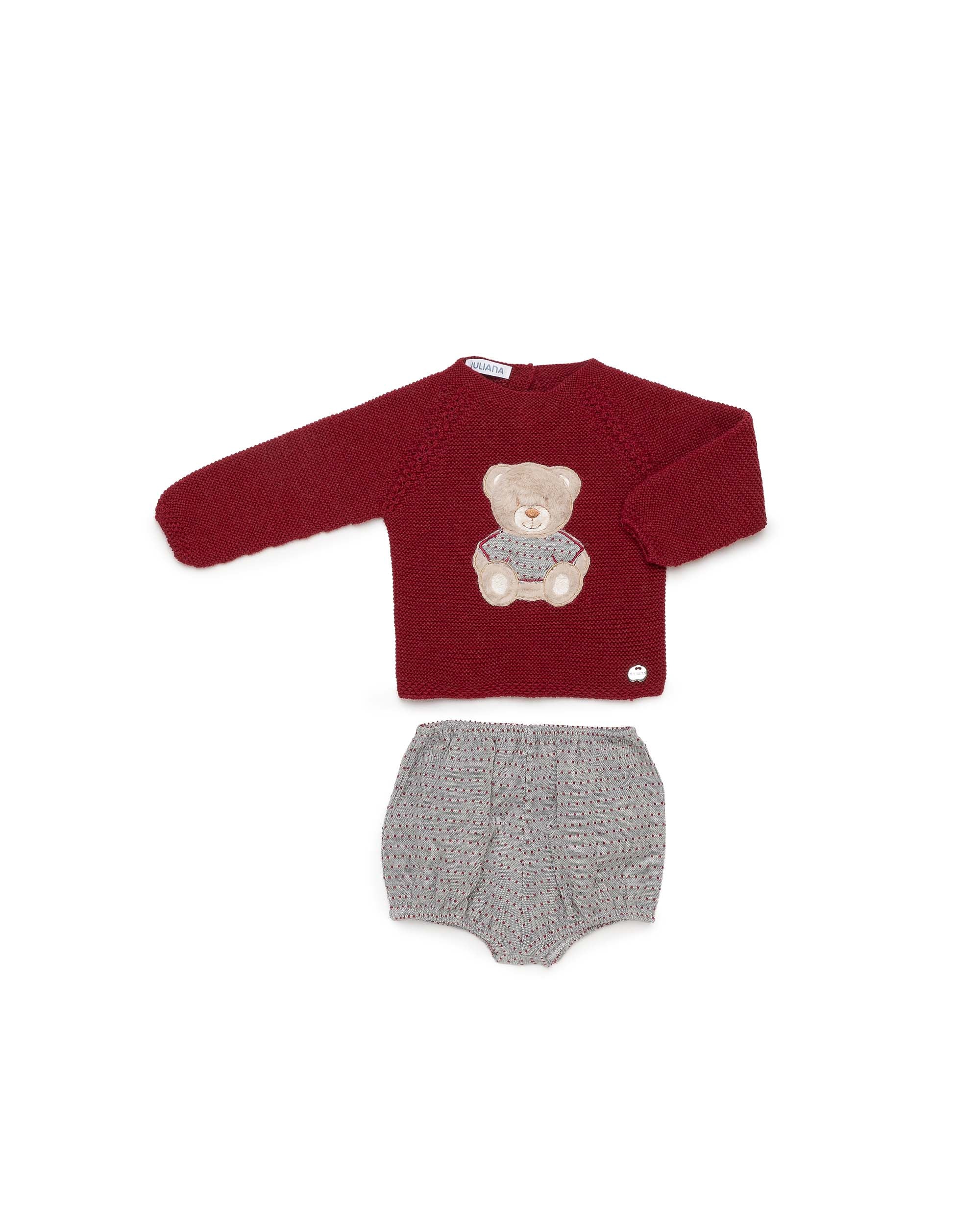 CONJUNTO PANTALON MOTAS BORDADO OSO