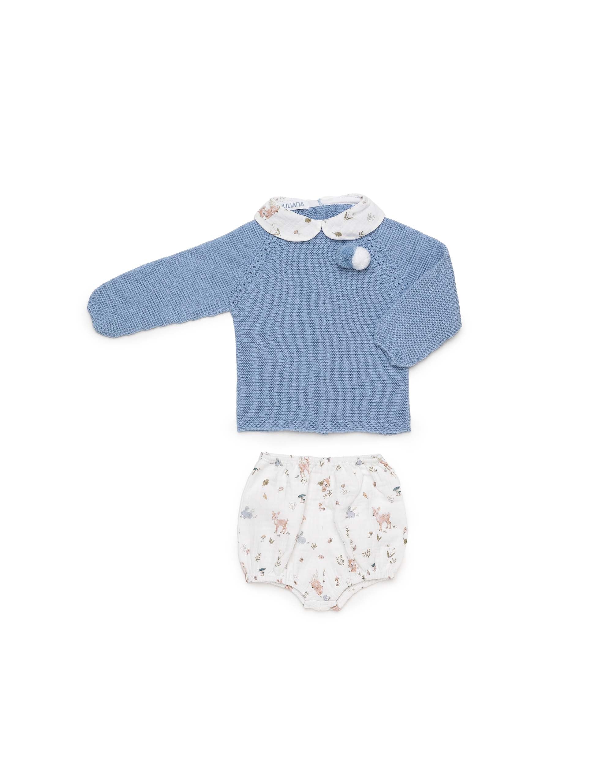 COMPLETO CON PANTALONCINI STAMPA ANIMALETTI