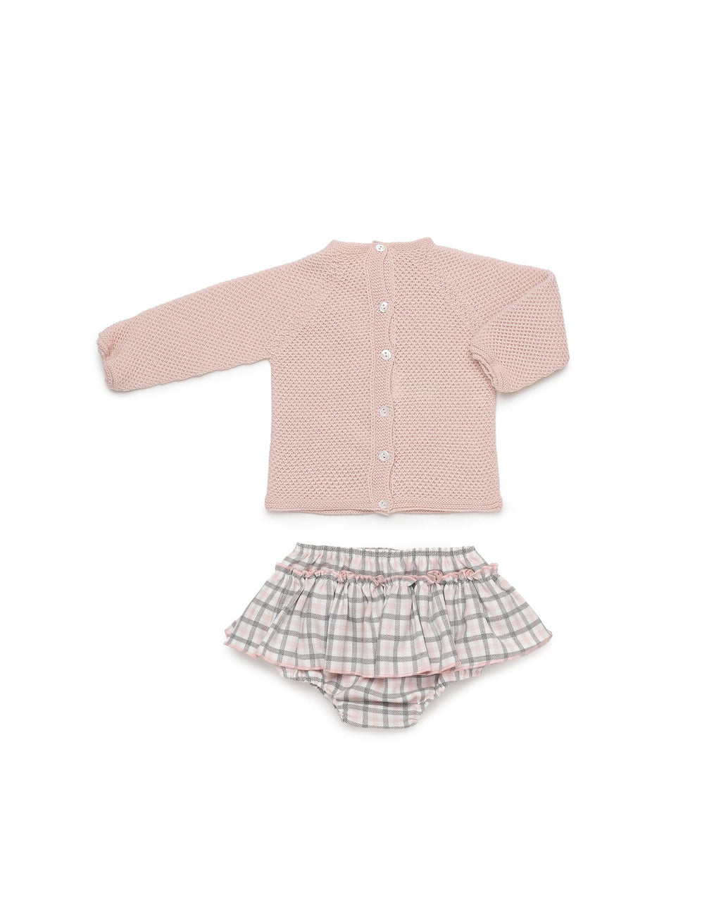 CONJUNTO BRAGA VOLANTES CUADRITOS
