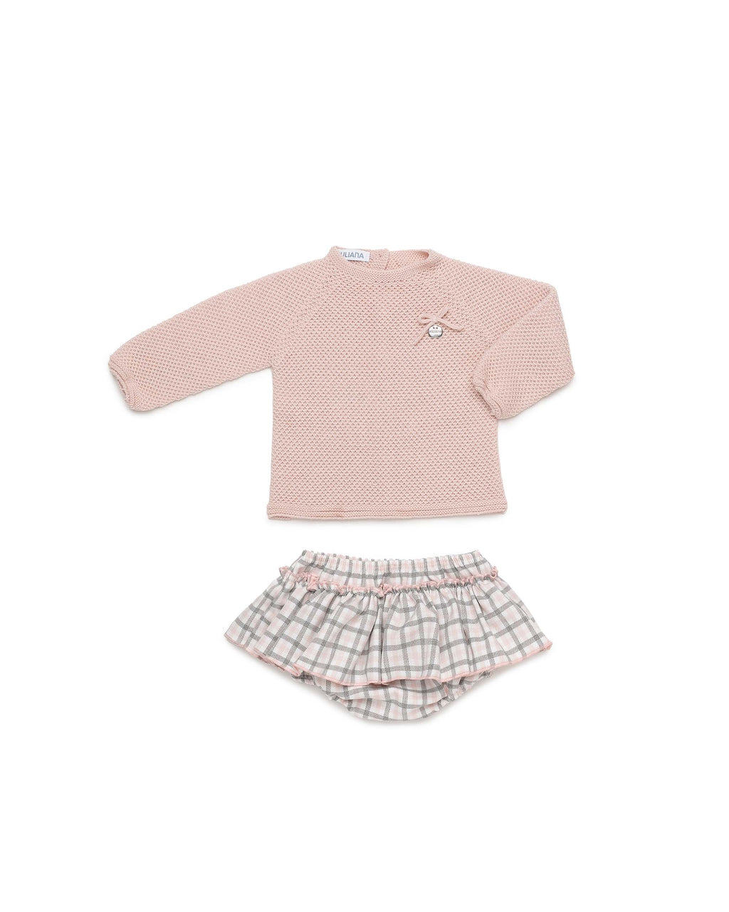 CONJUNTO BRAGA VOLANTES CUADRITOS