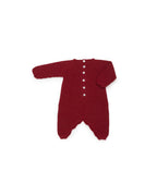 BABY KNITTED ROMPER WITH EMBROIDERED TEDDY BEAR 
