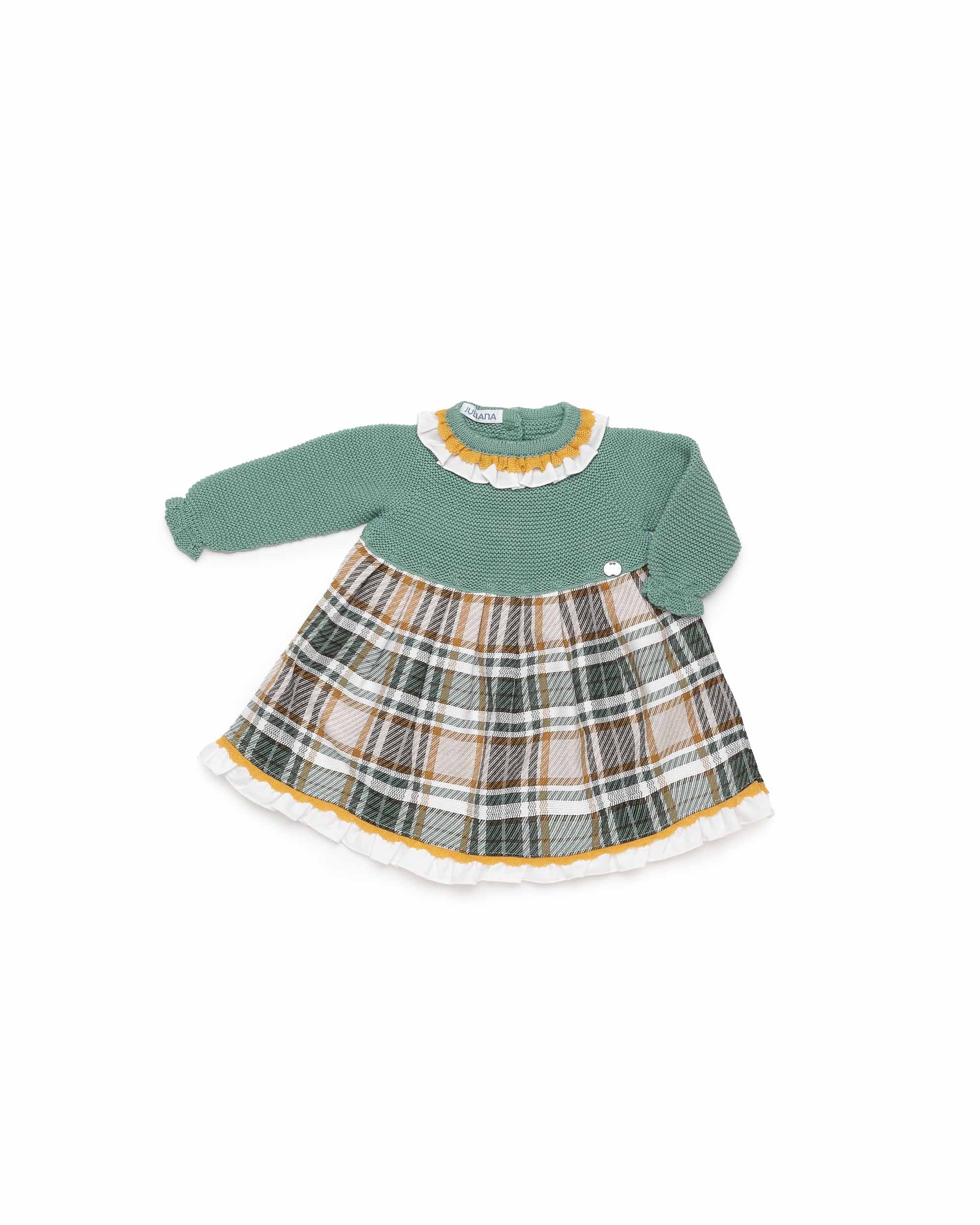 VESTIDO CUERPO PUNTO CUADROS