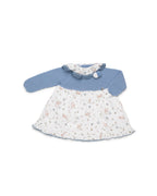 DRESS WITH KNITTED BODICE AND ANIMAL-PRINT FABRIC SKIRT 