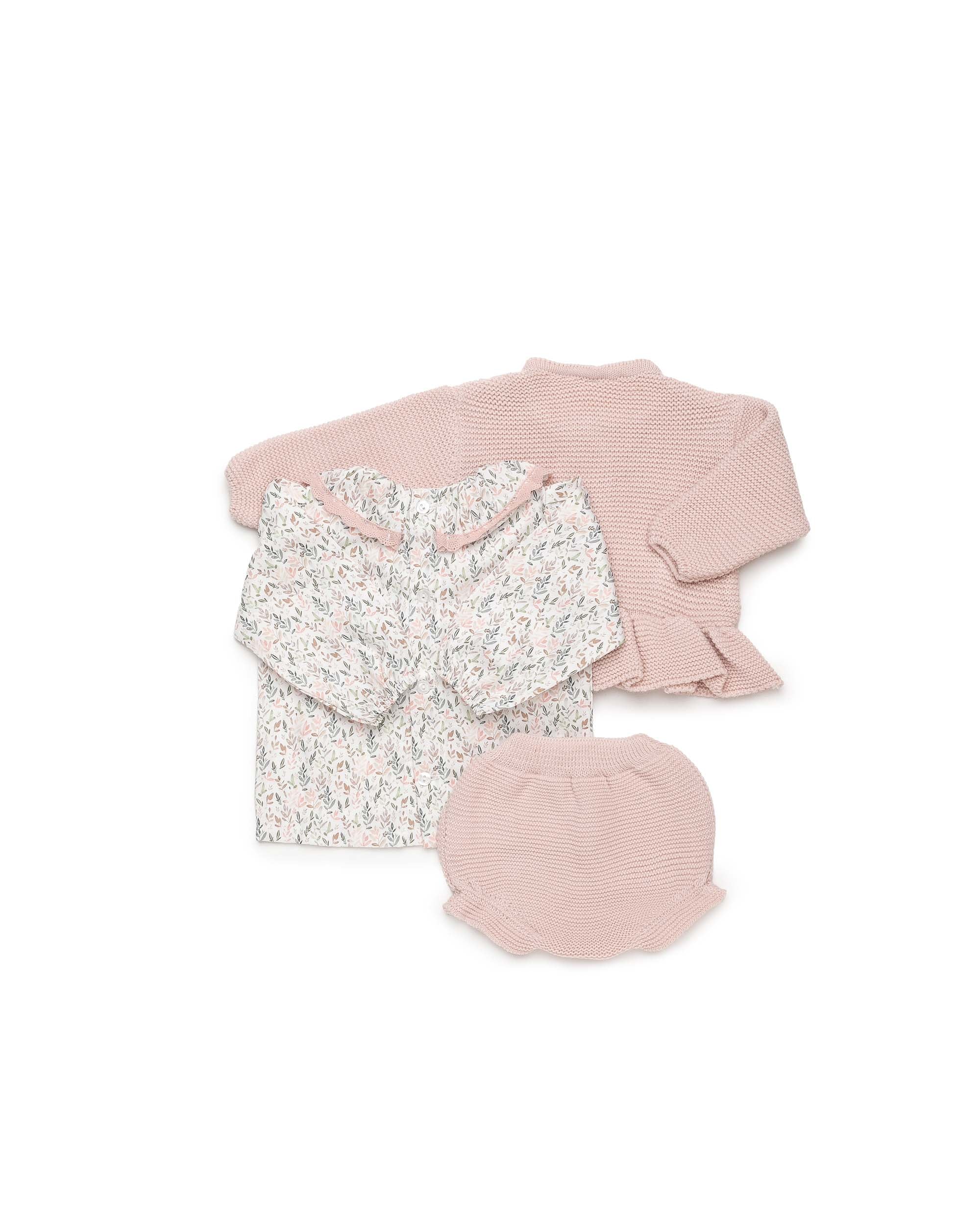 CONJUNTO CHAQUETA 2 TRENZAS FLORECITAS