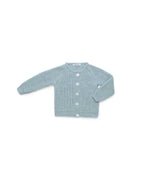LONG PEARL-STITCH KNITTED JACKET 