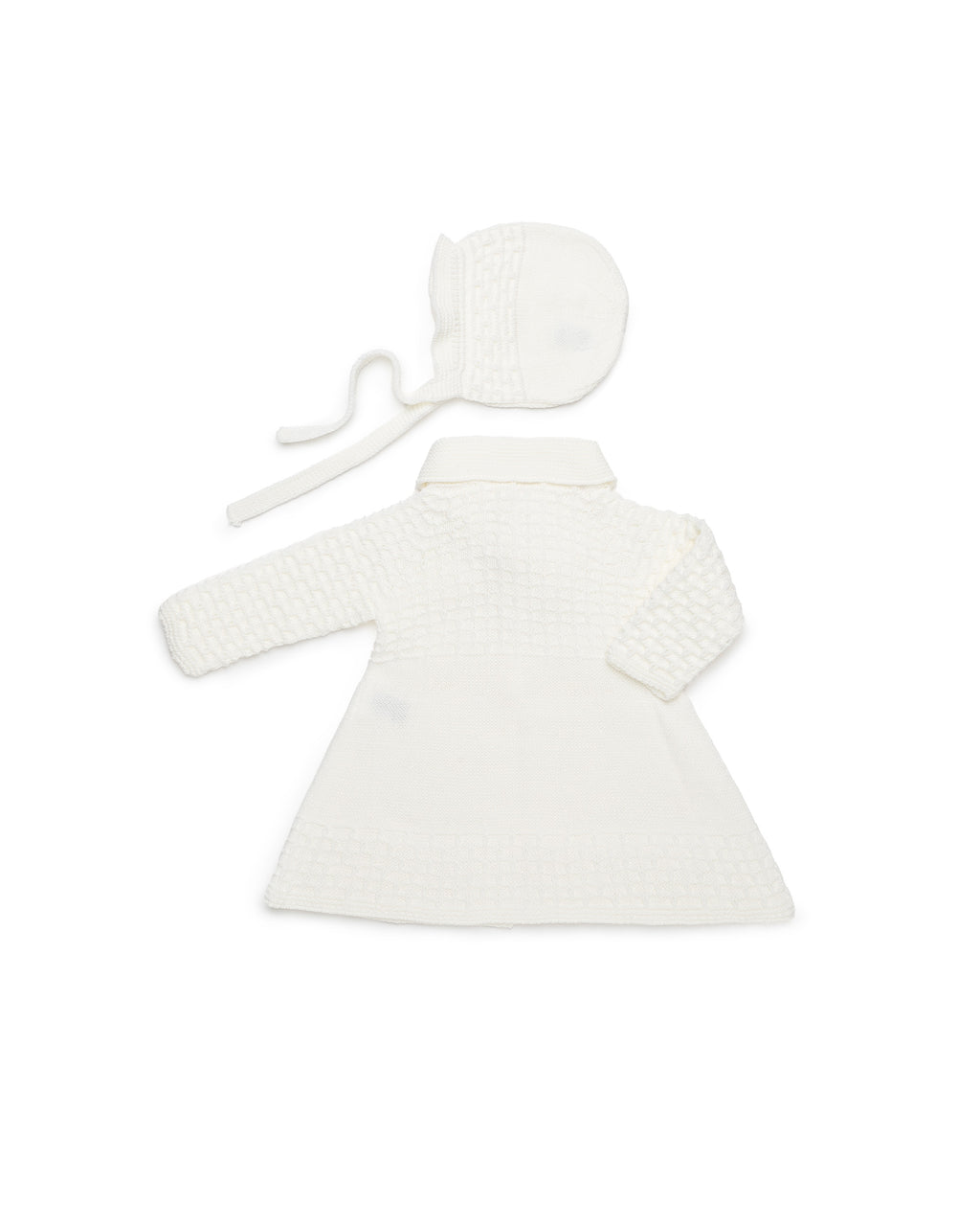 KNITTED COAT WITH GATHERED DETAILS 