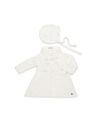 KNITTED COAT WITH GATHERED DETAILS 