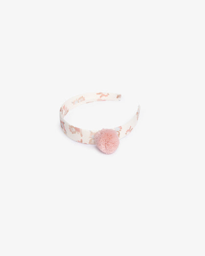 DOLL-PRINT FABRIC HEADBAND 