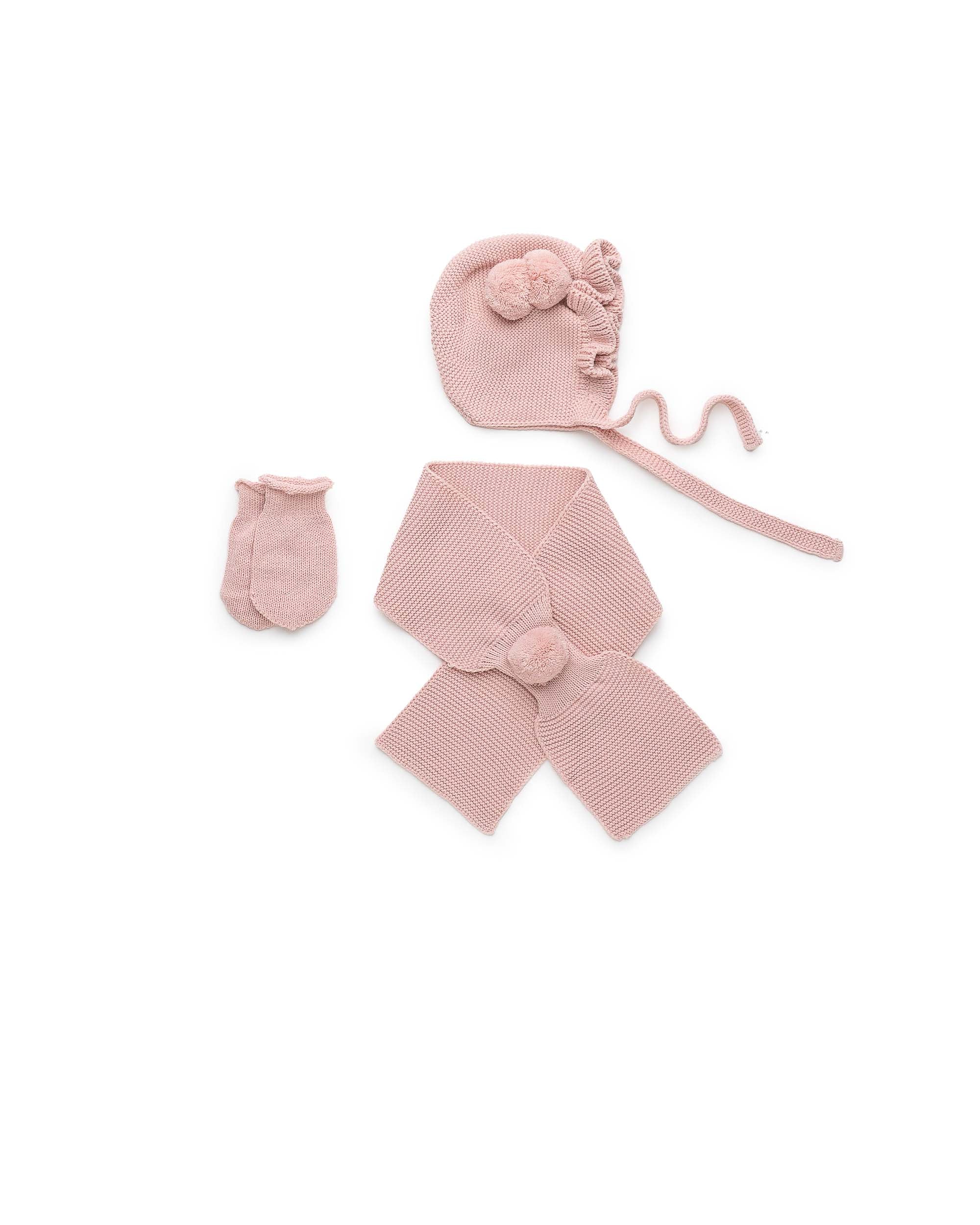 GUANTI CON SCIARPA A CROCE