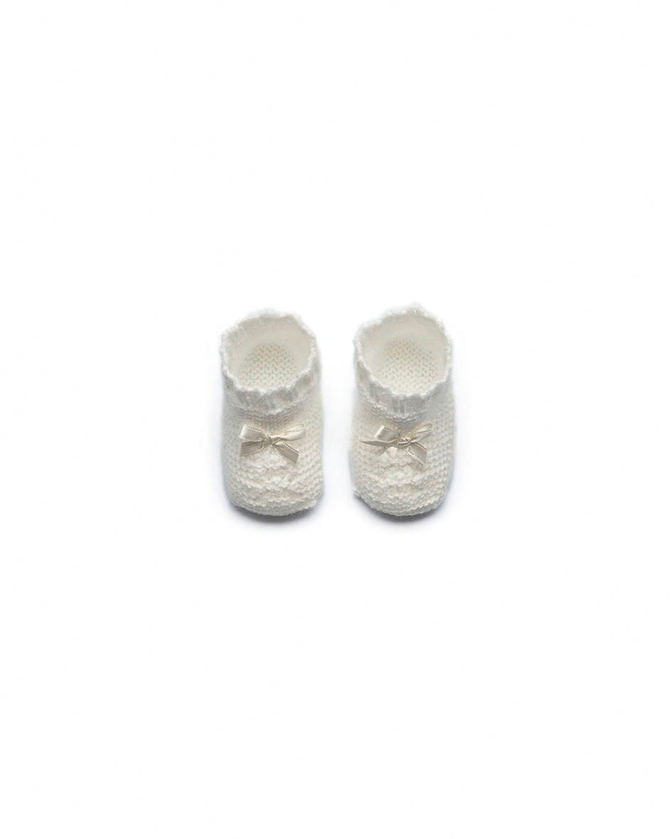 KNITTED BOOT WITH BOW