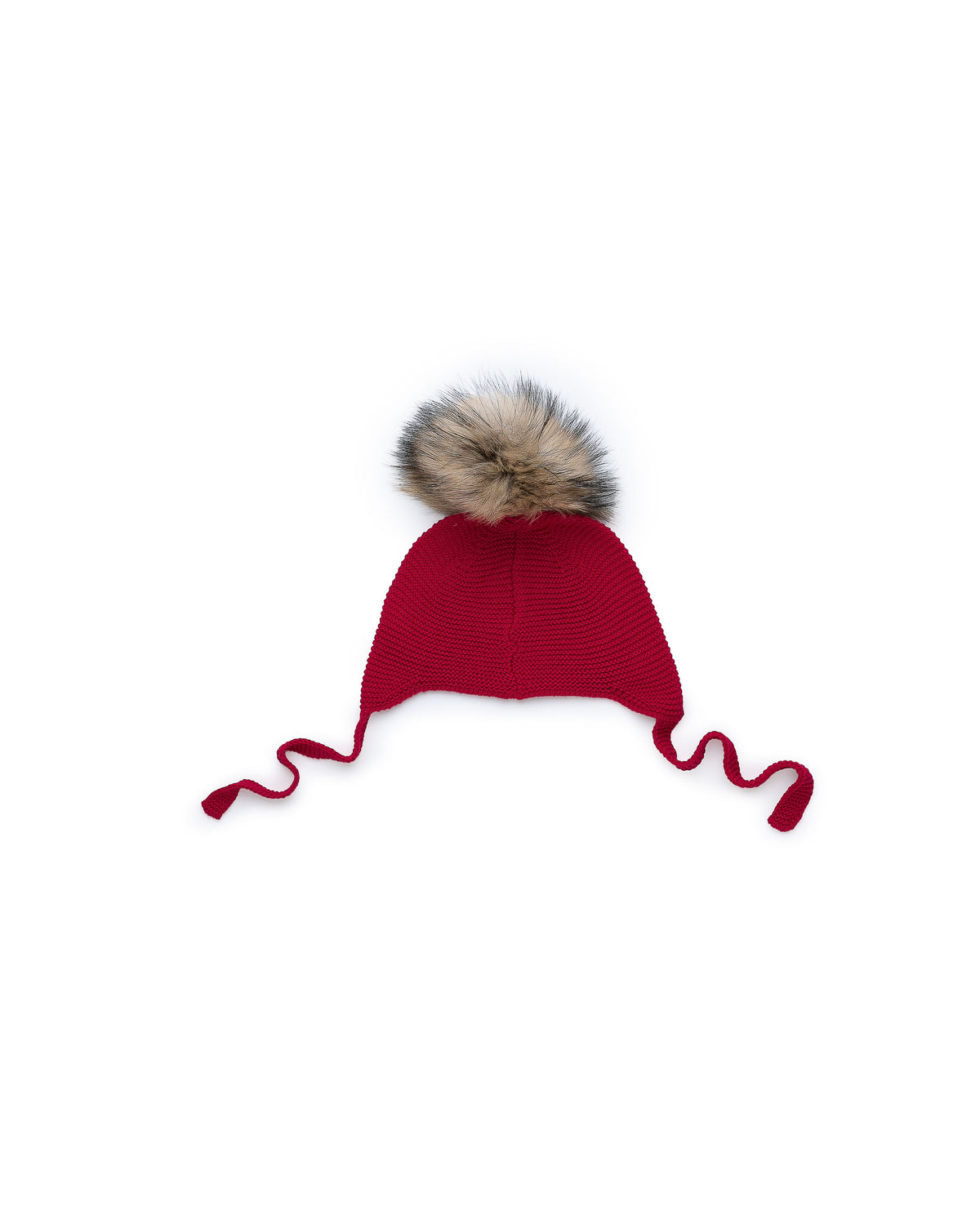 BABY CAP LIN HAIR POMPOM