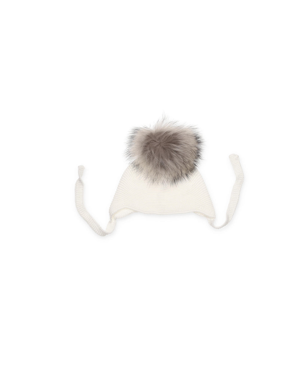 BABY CAP LIN HAIR POMPOM