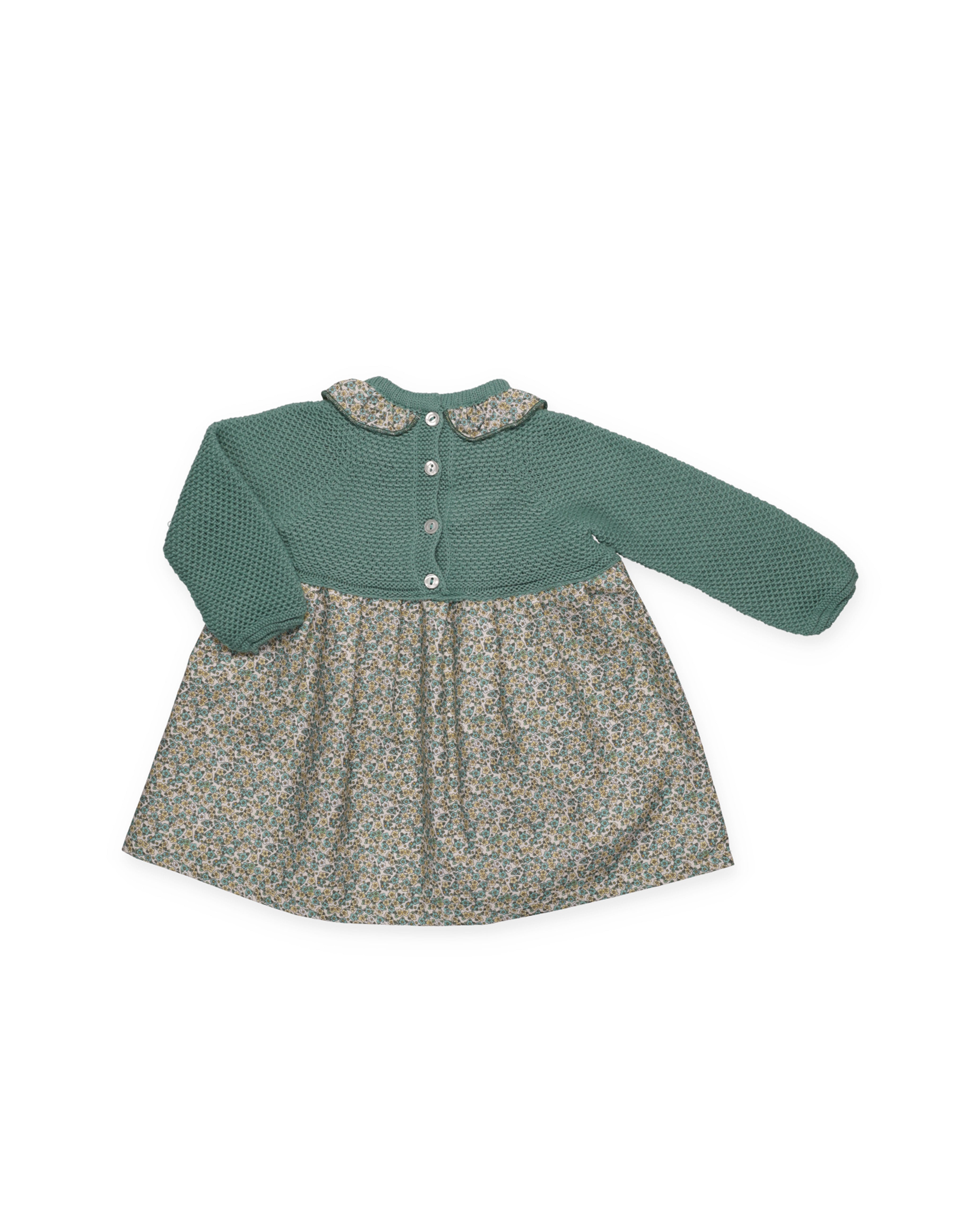 ABITO IN MAGLIA CON ARRICCIATURE A FIORI