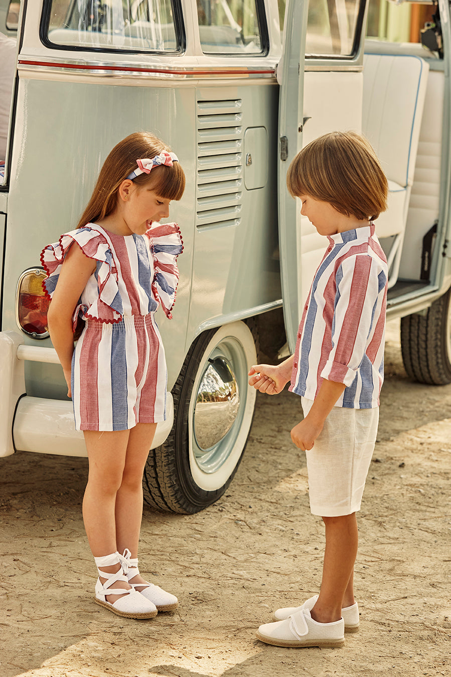 BOY'S STRIPED LONG-SLEEVE SHIRT SET