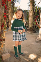 VESTIDO CUERPO PUNTO CUADROS