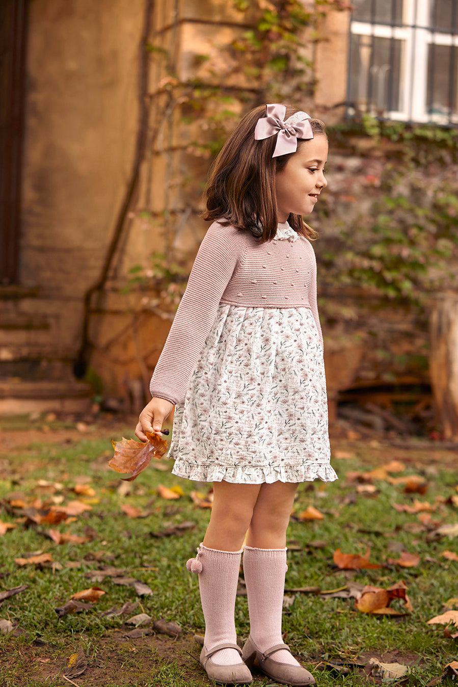 VESTIDO CUERPO PUNTO BODOQUES FLORES