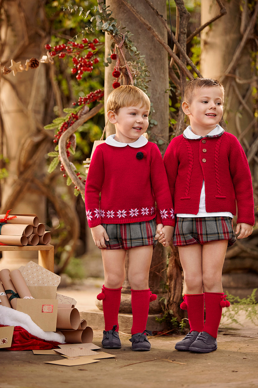 SET DI PANTALONI A SCACCHI CON BORDO A STELLA