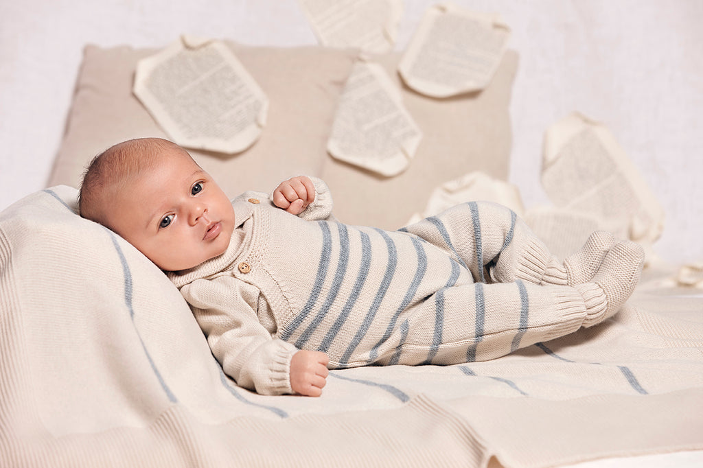 SALOPETTE IN MAGLIA A RIGHE CON JERSEY