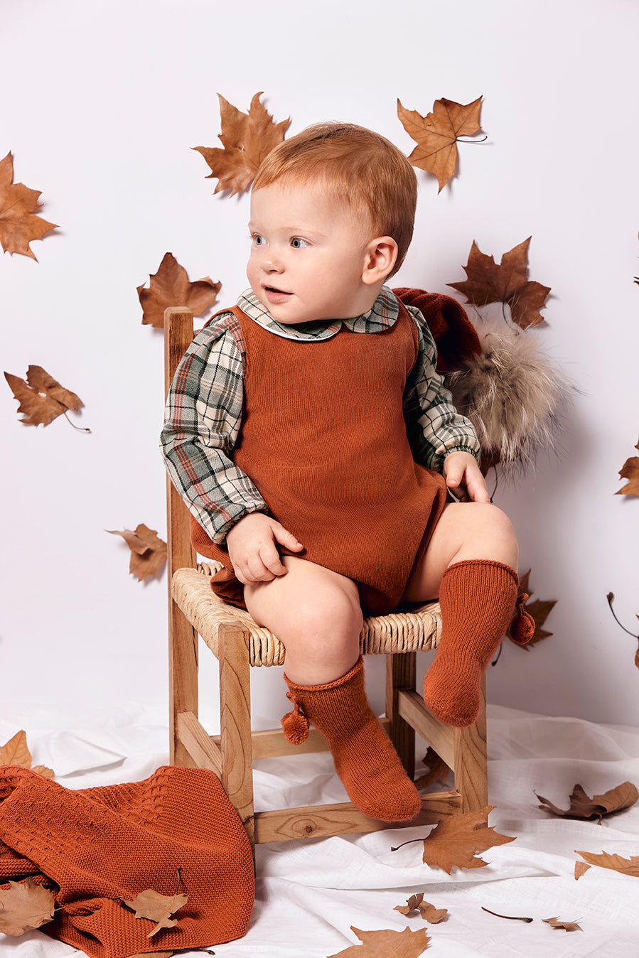 Tuta in velluto a coste con camicia