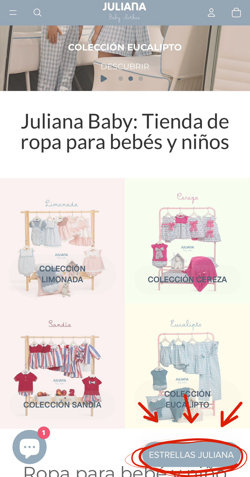 Acceso a Estrellas Juliana desde móvil
